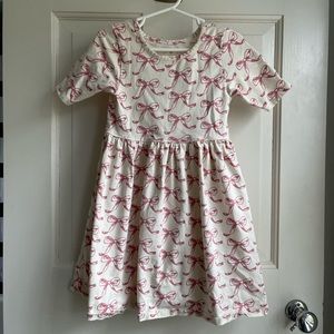 Pink Chicken Bow Dress 5Y